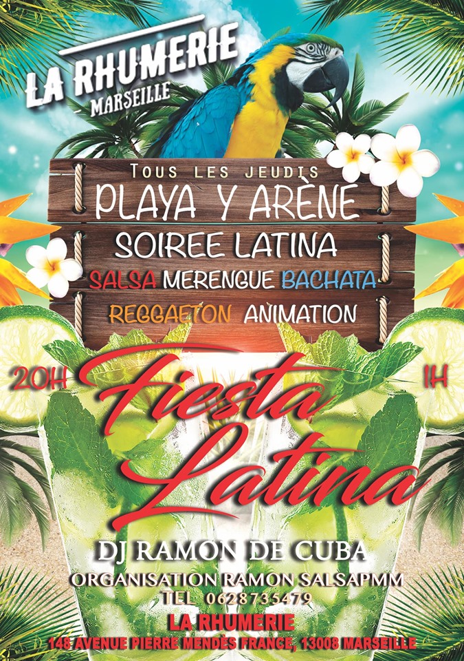 Fiesta latina salsa plage et mojitos / Rhumerie Marseille
