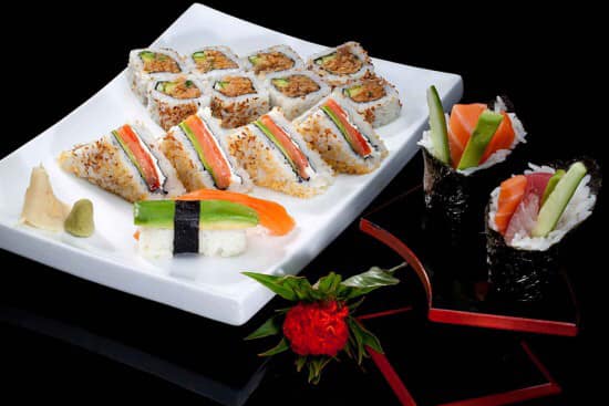 vente a emporter de sushi au panier