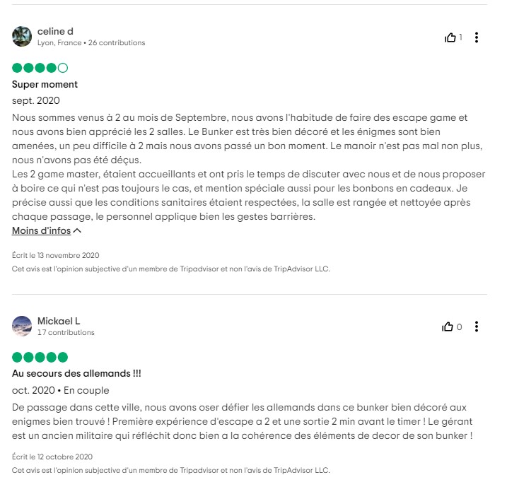 avis sur lib'escape libourne