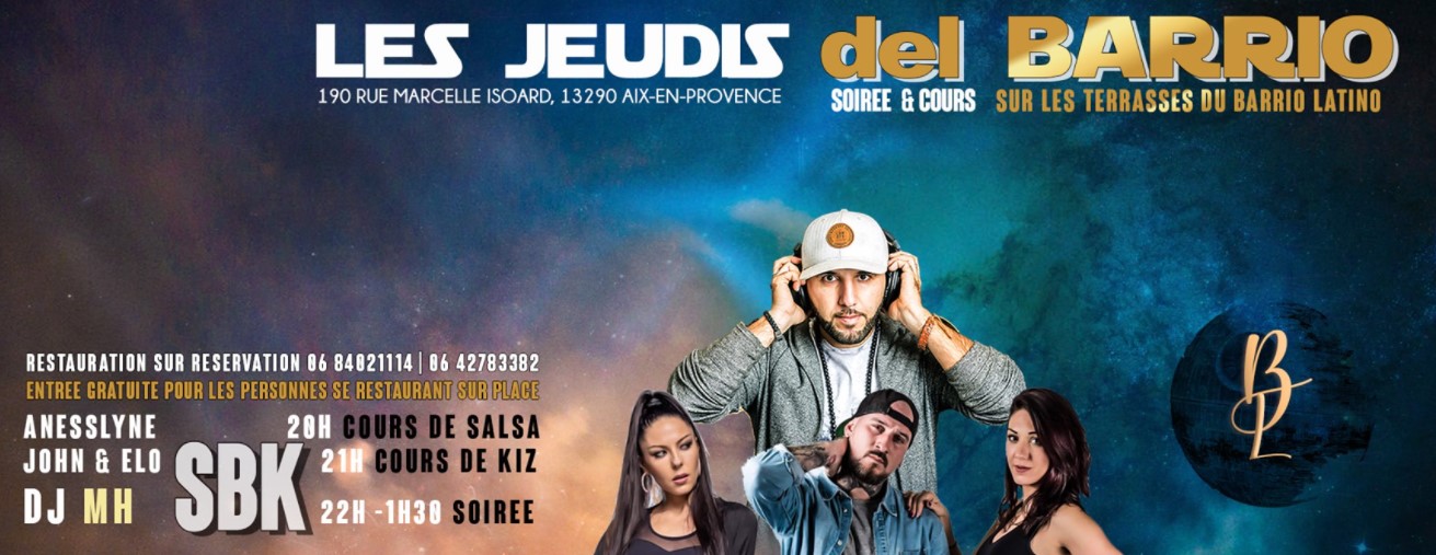 Soirée SBK tous les Jeudis à L’hacienda del barrio latino à Aix-en-Provence