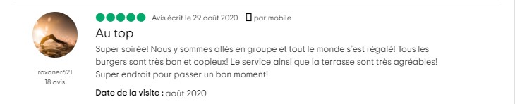 avis client restaurant burger's banquet 13001 marseille