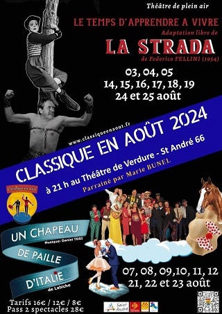 Classique en Août 2024 – Spectacles au théâtre de verdure à Saint-André près d’Argelès-sur-Mer