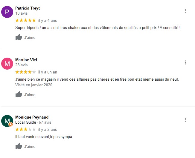 avis clients friperie Cash Mode Langon