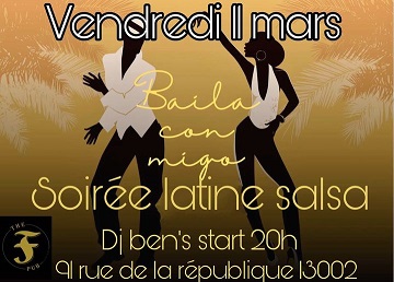 Soirée Salsa au Bar The F Pub à Marseille