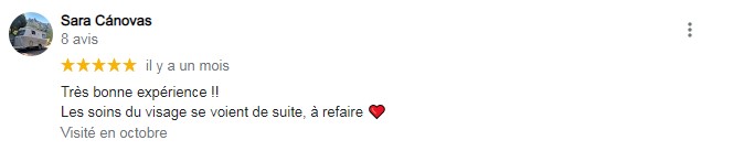 avis sur l'institut de massage, Massages By Coralie à Marseille