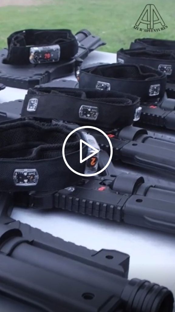 vidéo de laser game en exterieur avec Azur Adventures dans le centre de Nice