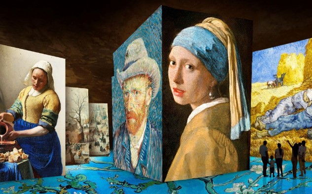 Exposition immersive « De Vermeer à Van Gogh – Mondrian » aux Carrières de Lumières – Les Baux de Provence