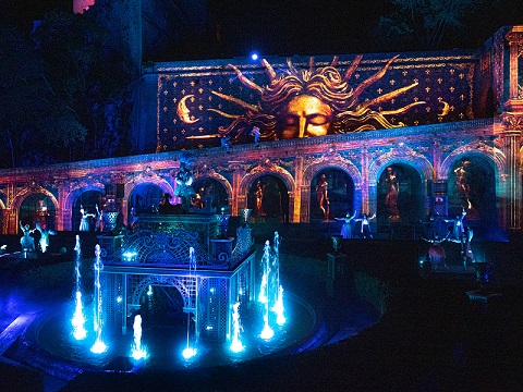 Spectacle Nocturne au Parc Rocher Mistral, Chateau à la Barben