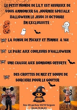 Le Petit Monde de Lily fête Halloween 2024 avec les enfants - Fargues