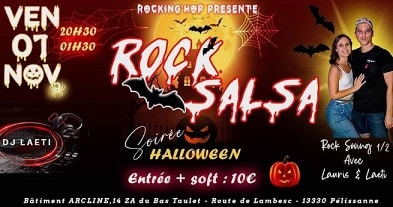 Soirée Rock - Salsa Halloween 2024 - Salle François Beaumont à Pélissanne