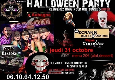HALLOWEEN PARTY au Restaurant Le Staraoké - 13400 Aubagne - Le 31 octobre 2024 à partir de 20h