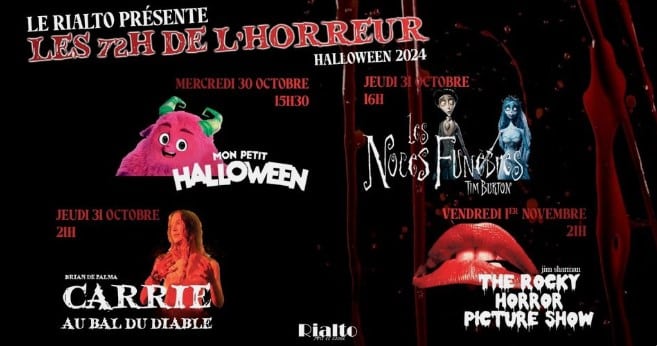 Scéances Ciné de l'horreur au Cinéma Rialto à Nice pour halloween 2024 - Nice